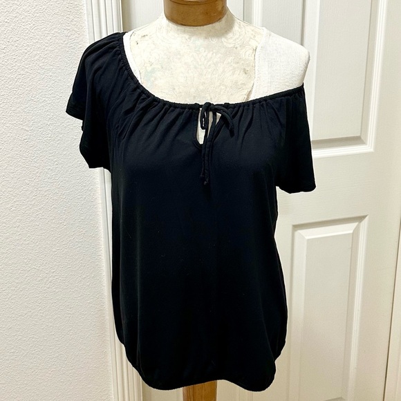 Old Navy Women’s S/S Black Bohemian Blouson Style Top - Large - Picture 3 of 16